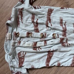 Kate Quinn Light Blue and Brown Fox Bodysuit